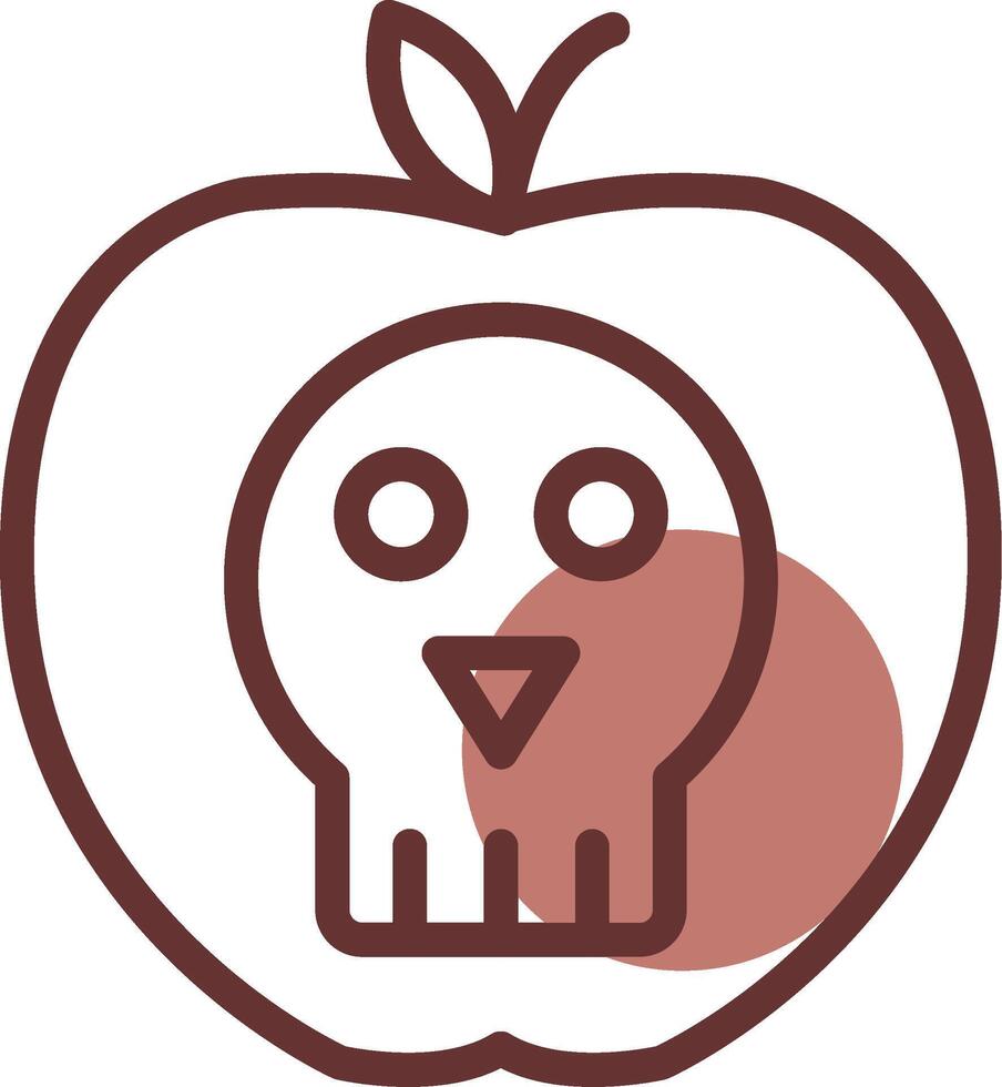 kreatives Icon-Design mit vergiftetem Apfel vektor