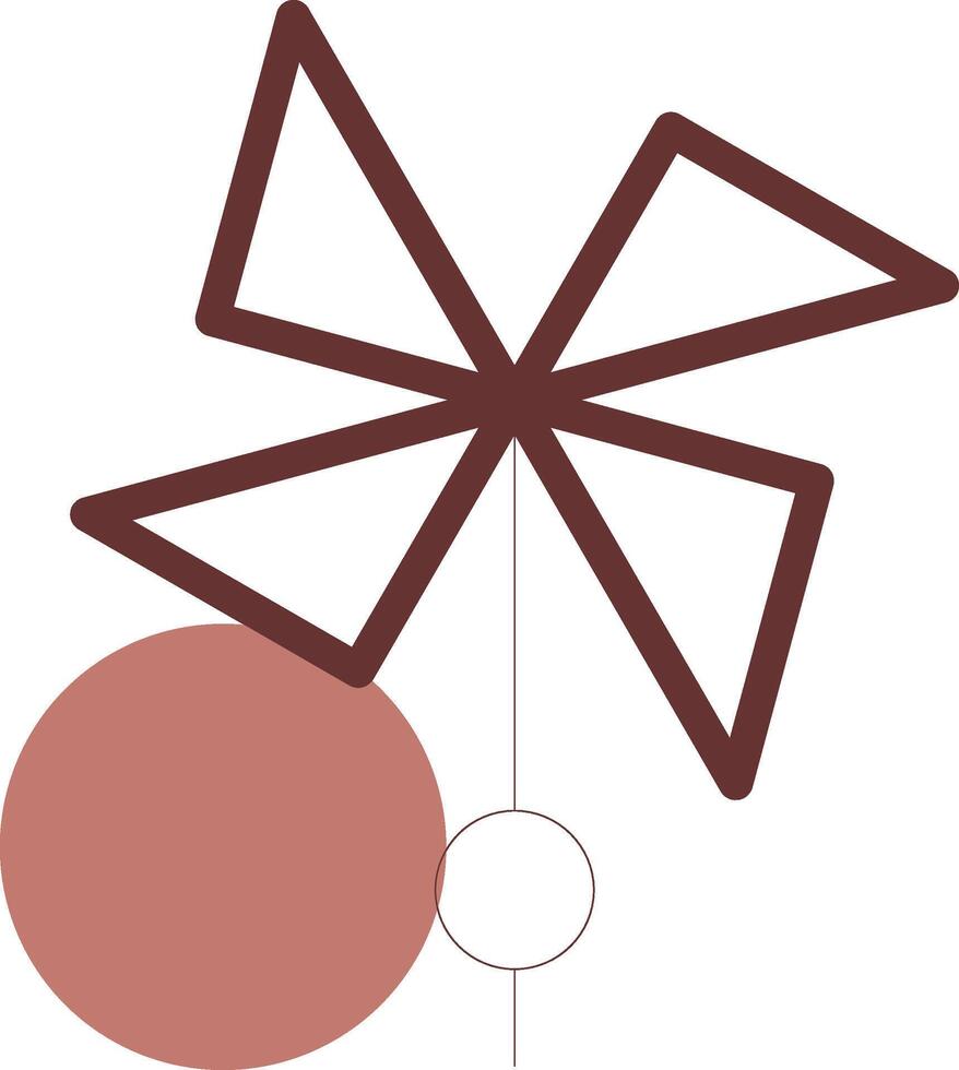 linje brun cirkel design vektor