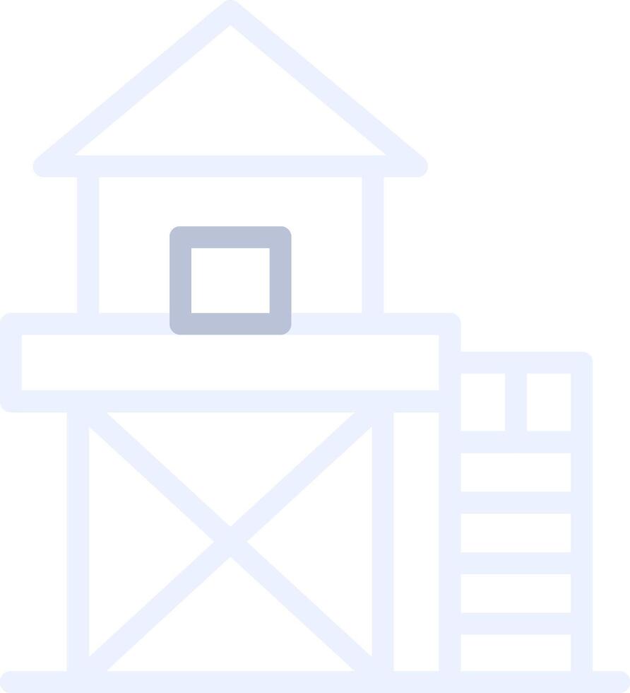 Rettungsschwimmturm kreatives Icon-Design vektor