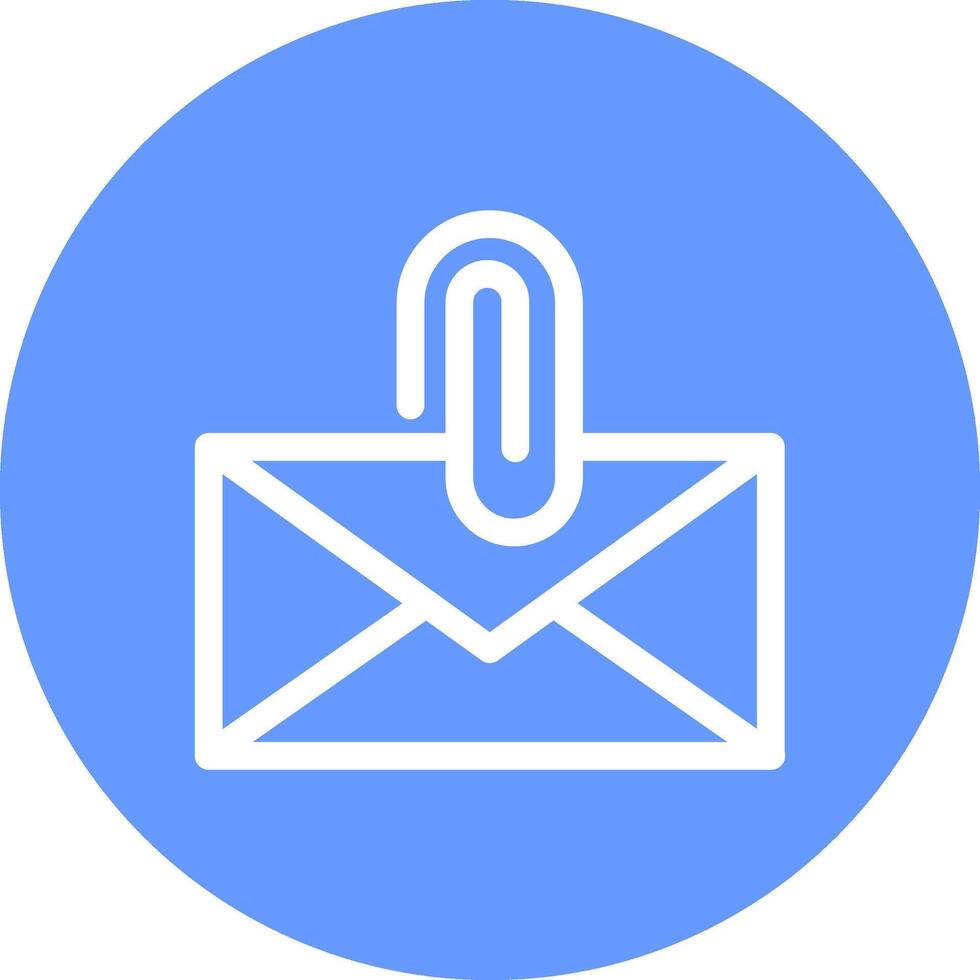 Datei anhängen E-Mail kreatives Icon-Design vektor