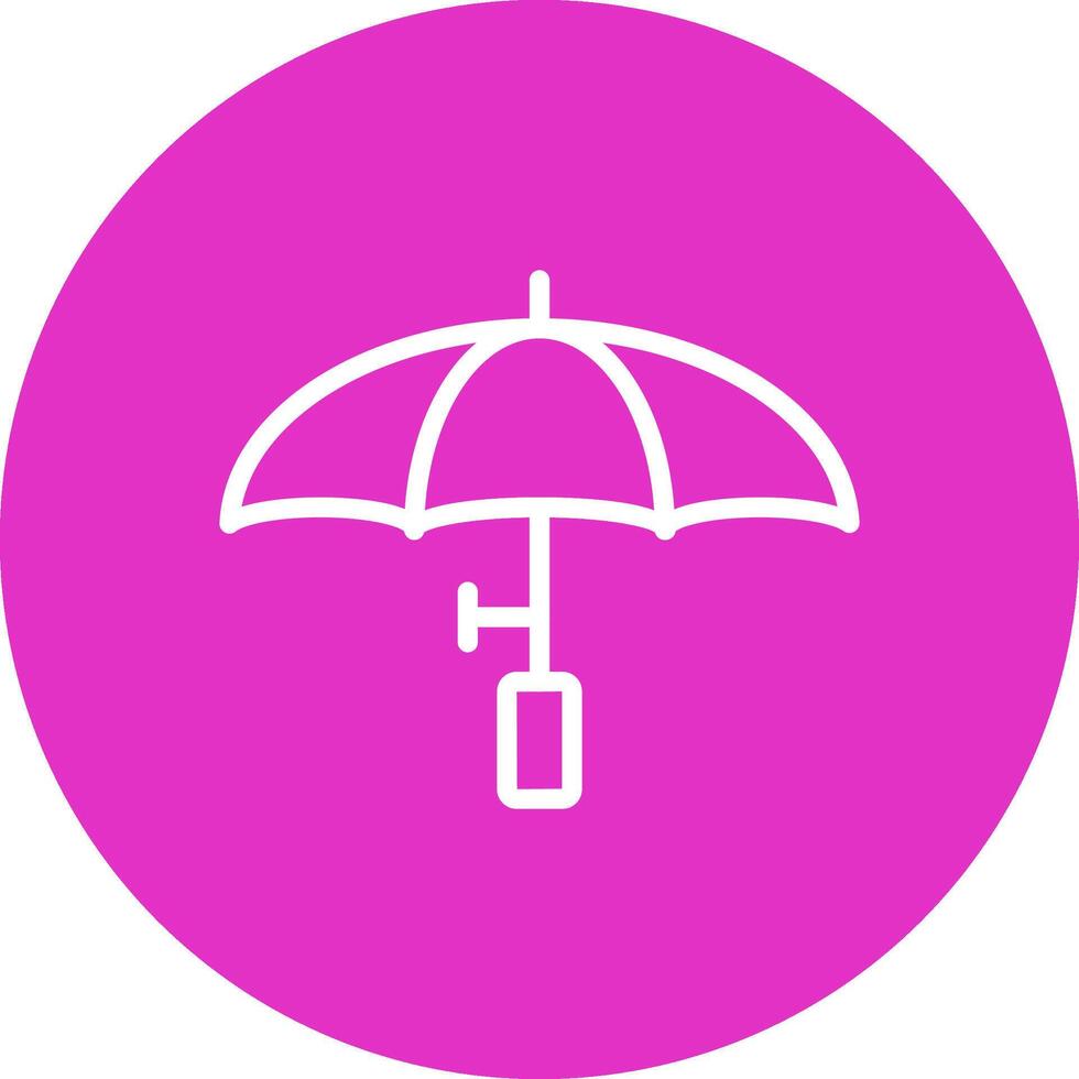 Regenschirm kreatives Icon-Design vektor