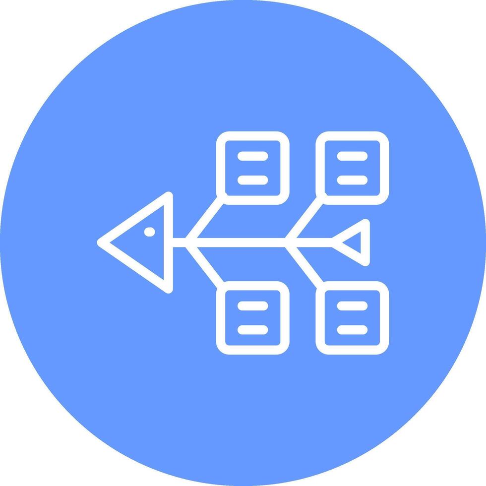 Gräten Diagramm kreativ Symbol Design vektor