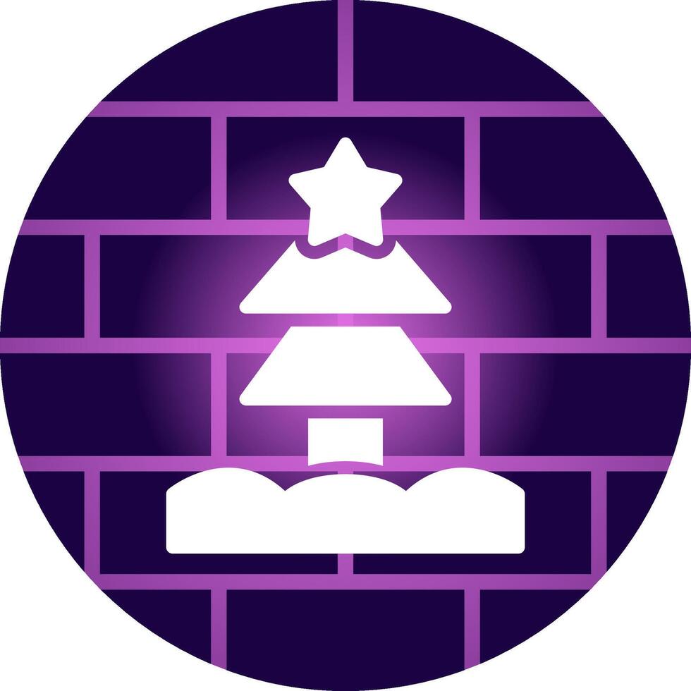 Weihnachtsbaum kreatives Icon-Design vektor