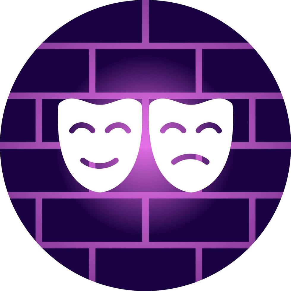 Theatermasken kreatives Icon-Design vektor