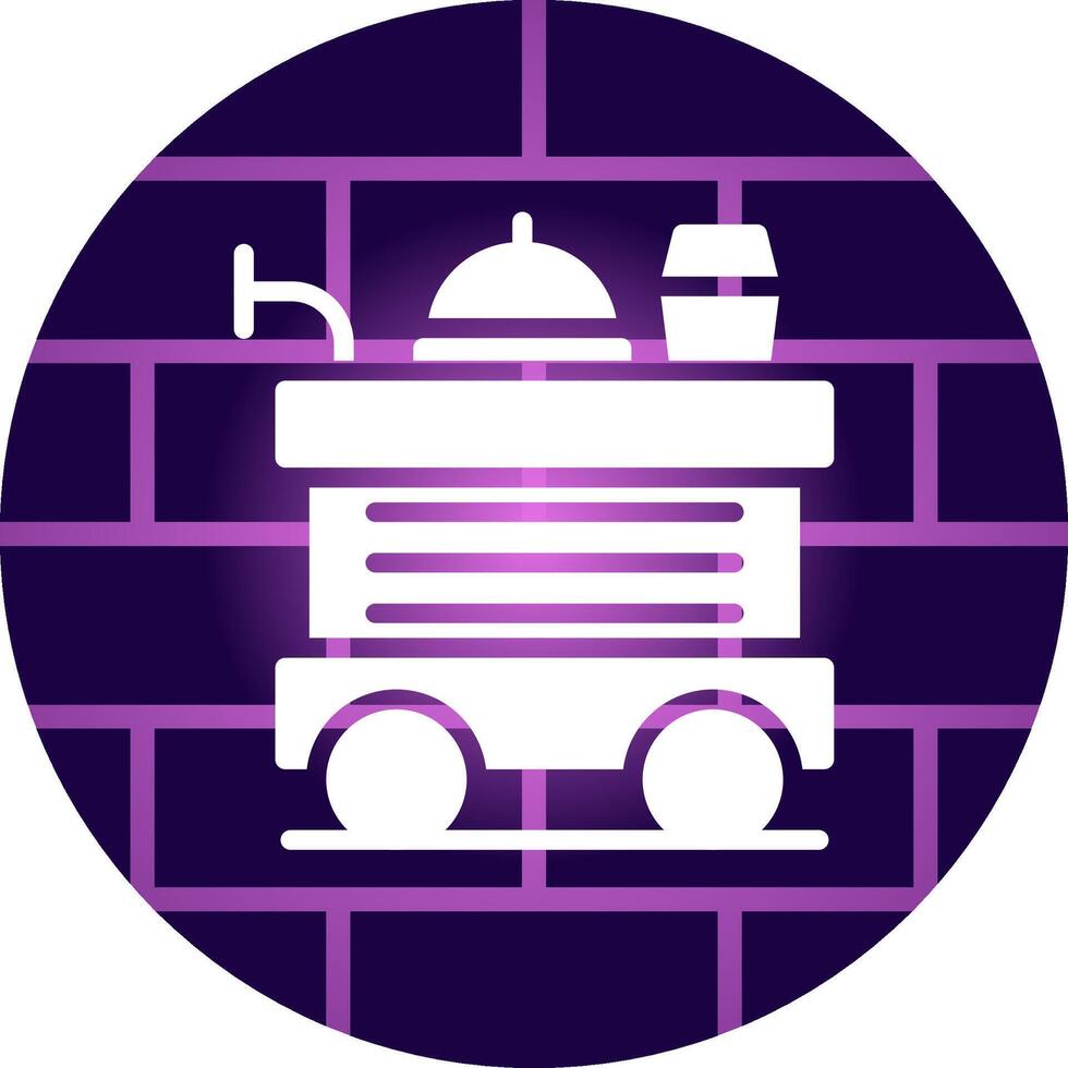 Food Trolley kreatives Icon-Design vektor