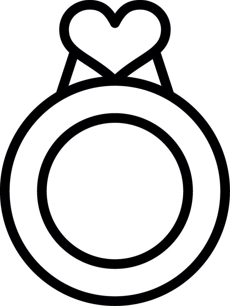 Valentinsgrüße Ring kreativ Symbol Design vektor