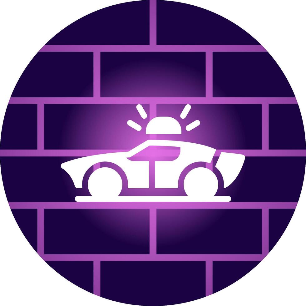 Polizeiauto kreatives Icon-Design vektor