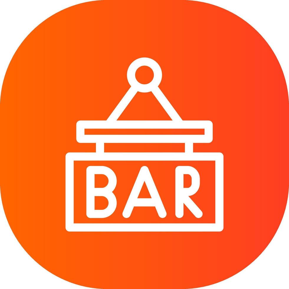 Bar-Schild kreatives Icon-Design vektor