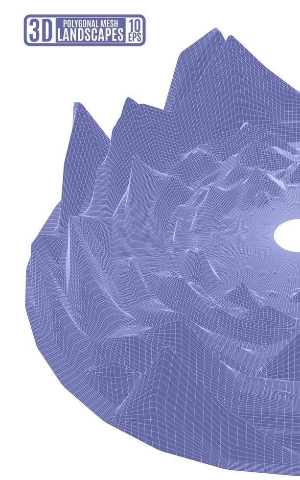 mesh höga violetta berg vektorillustration för affischannons vektor