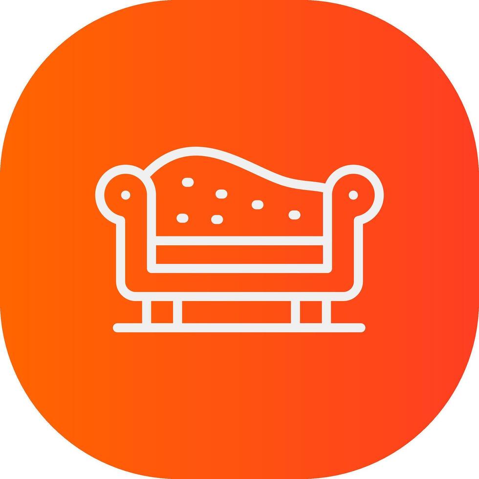 Chaiselongue kreatives Icon-Design vektor