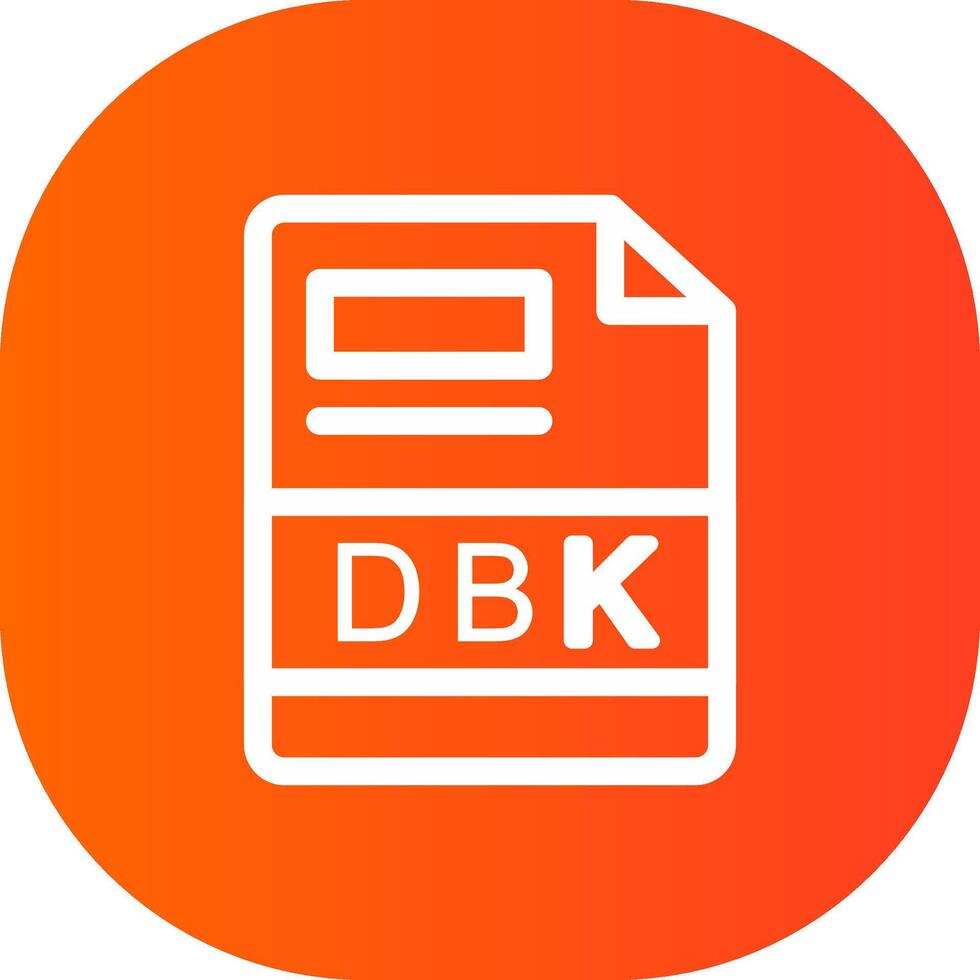 dbk kreativ ikon design vektor