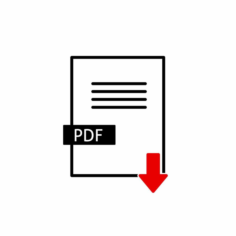 Datei pdf Symbol vektor