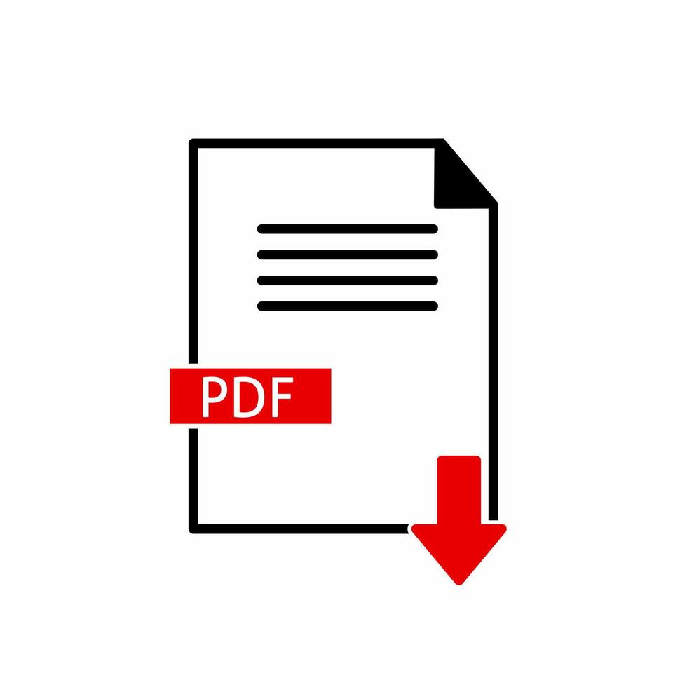 Datei pdf Symbol vektor