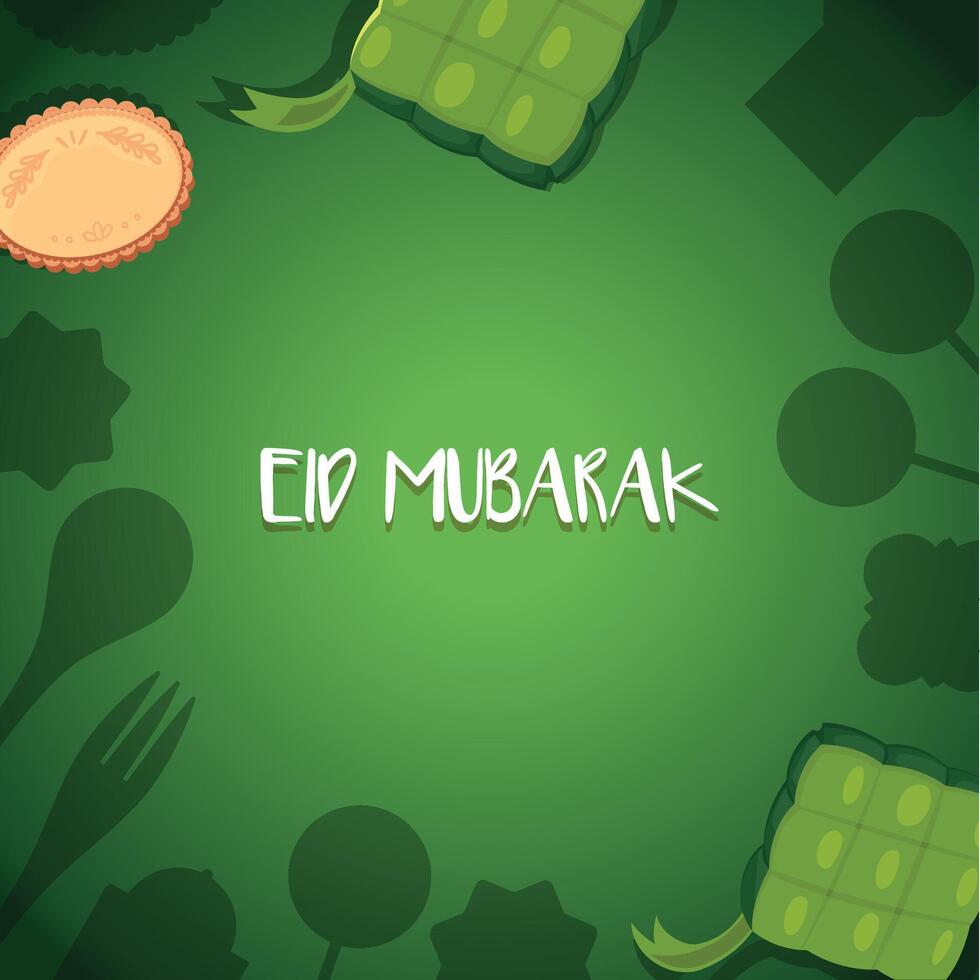 Ketupat eid al fitr Illustration zum Ramadan kareem Hintergrund vektor