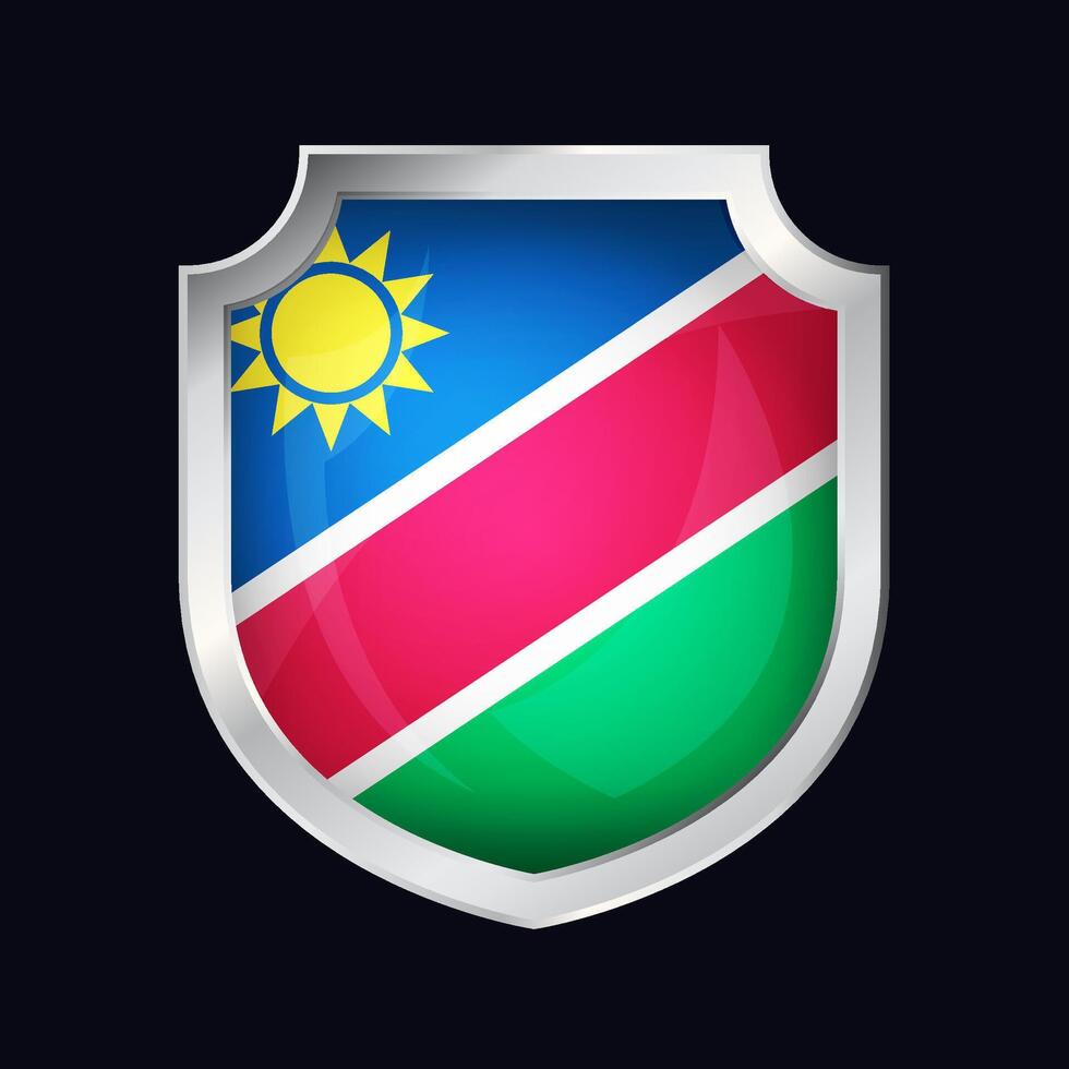 namibia silver- skydda flagga ikon vektor