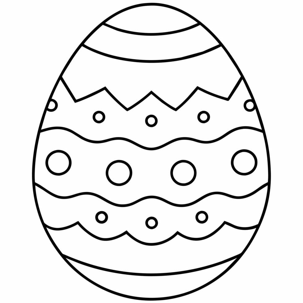 Ostern Eier schwarz und Weiß Vektor Illustration zum Färbung Buch