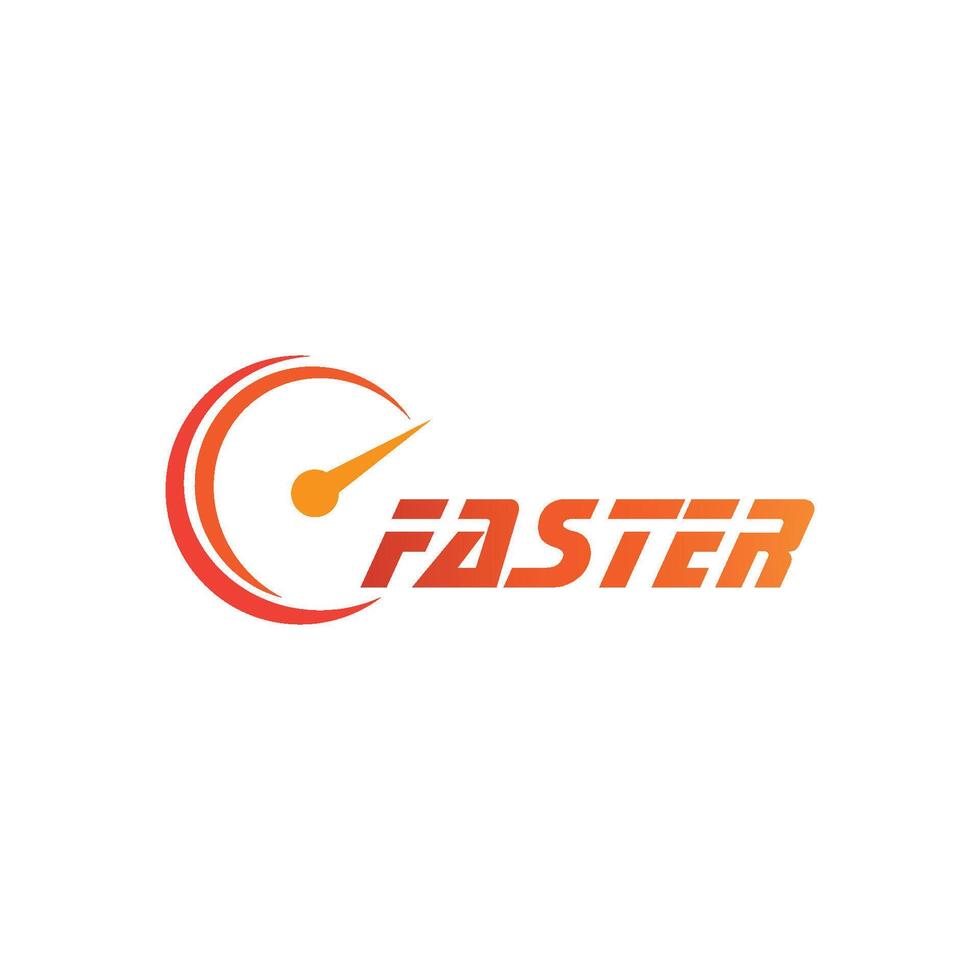 hastighet topp hastighet snabbare logotyp vektor