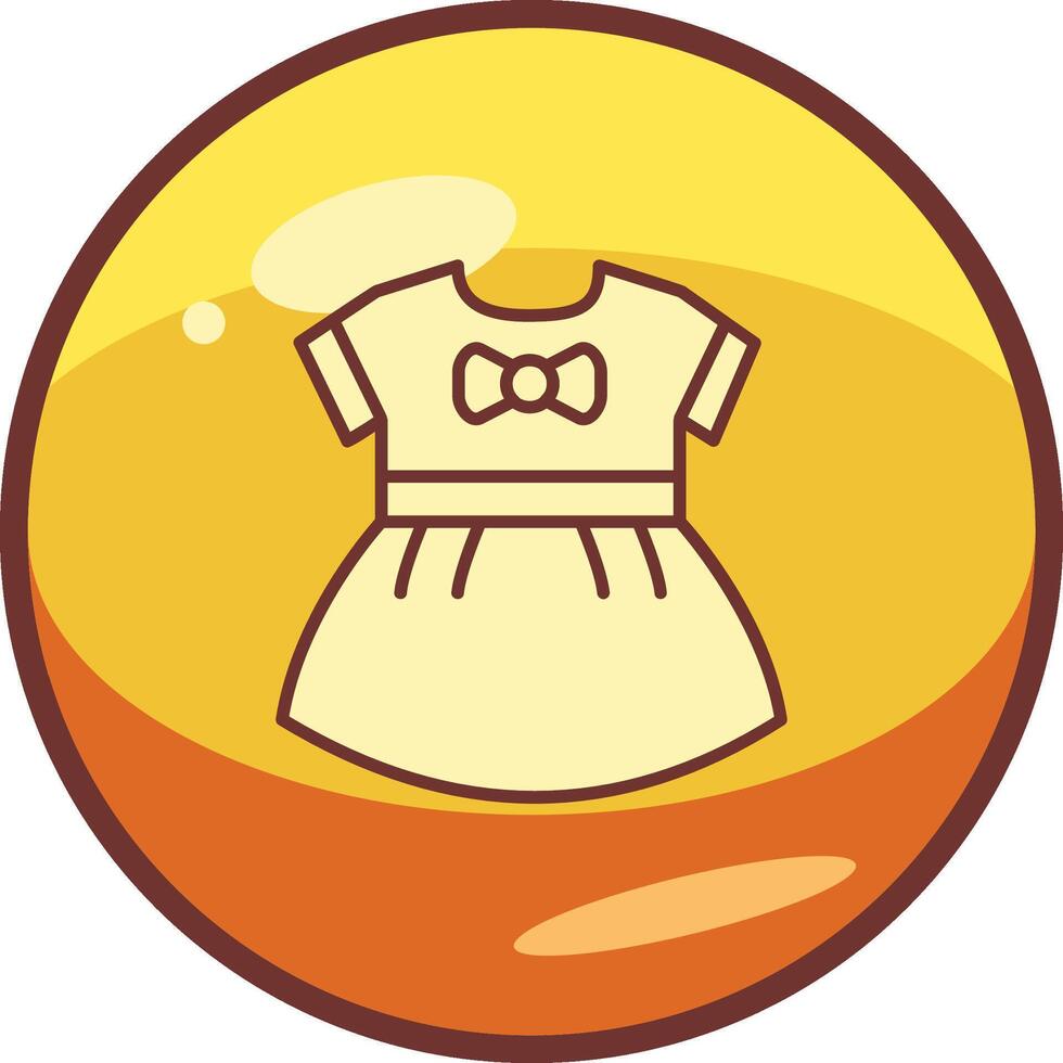 Baby Mädchen Kleid Vektor Symbol