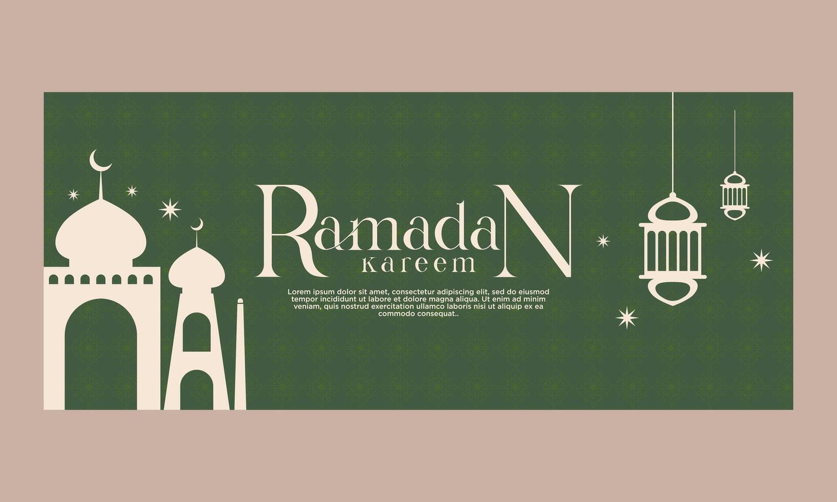 ramadan kareem baner. islamic tema bakgrund. lyckönskningar affisch mall vektor