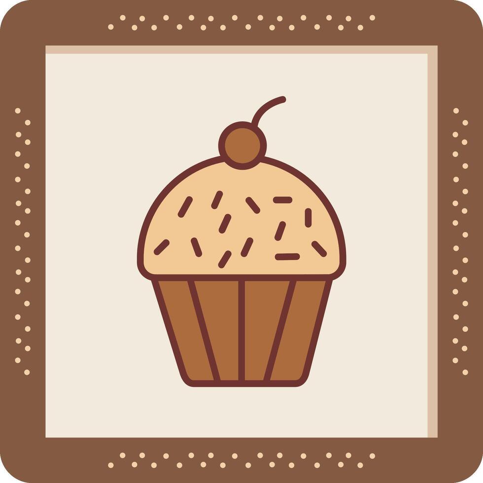 Cupcake-Vektor-Symbol vektor