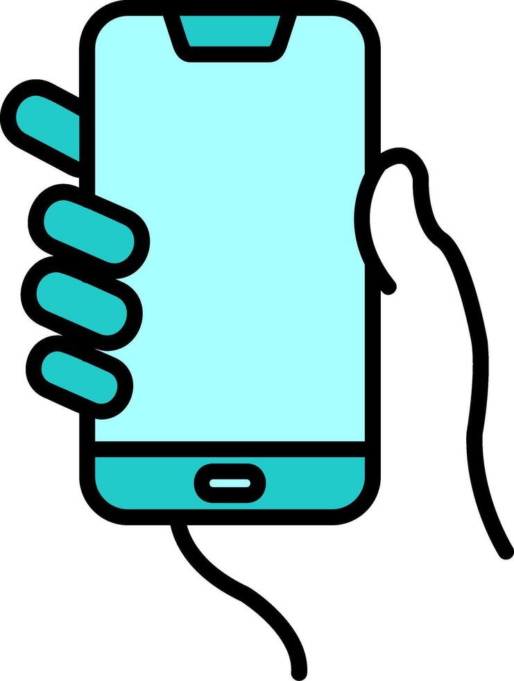 Hände halten Handy, Mobiltelefon Telefon Vektor Symbol