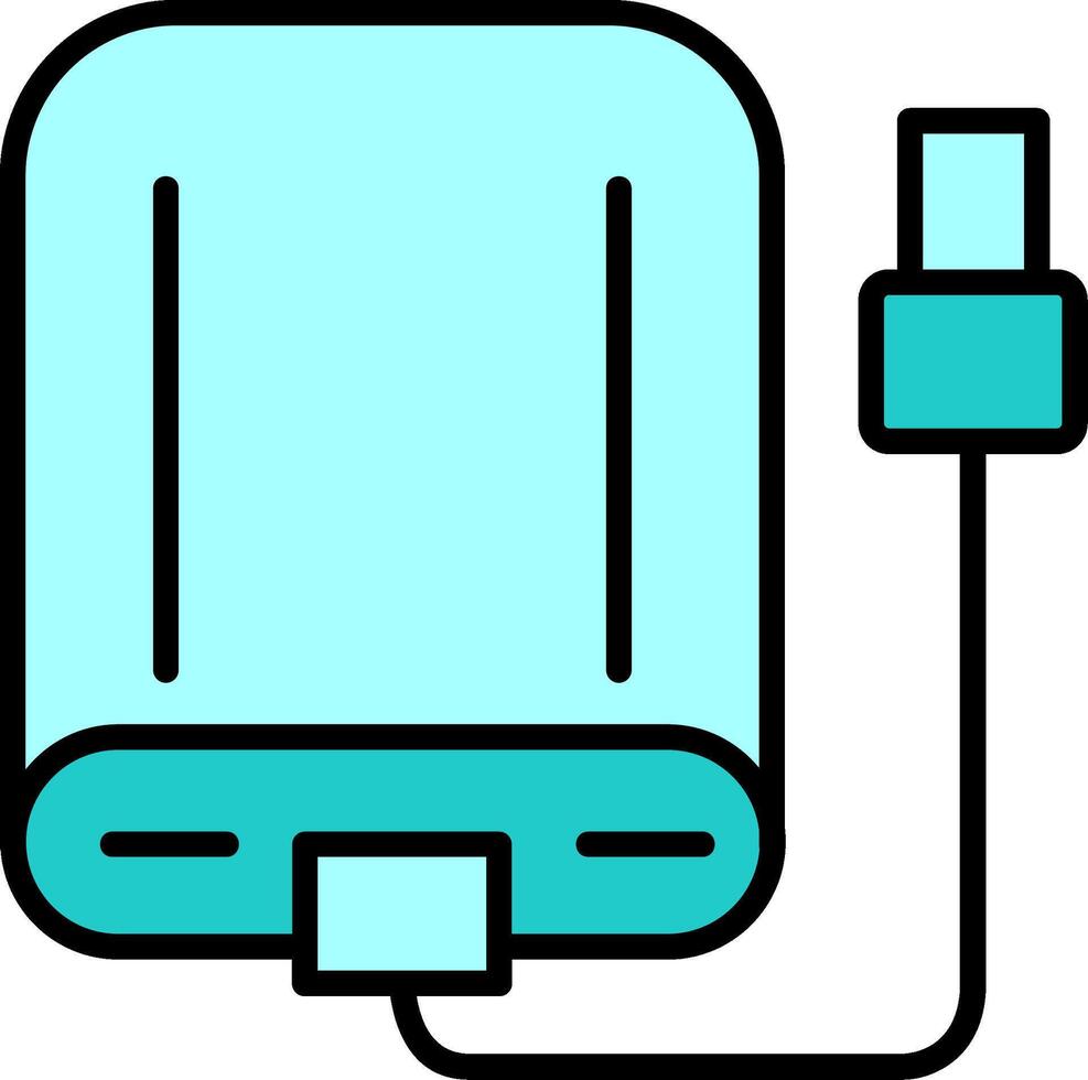 Vektorsymbol für externe Festplatte vektor