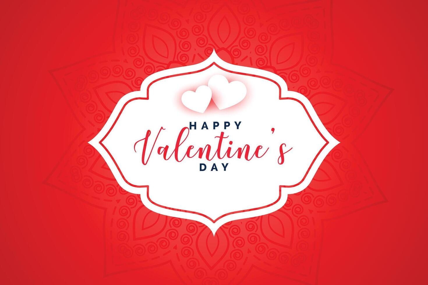 glücklich Valentinsgrüße Tag Karte Design mit zwei Herzen vektor