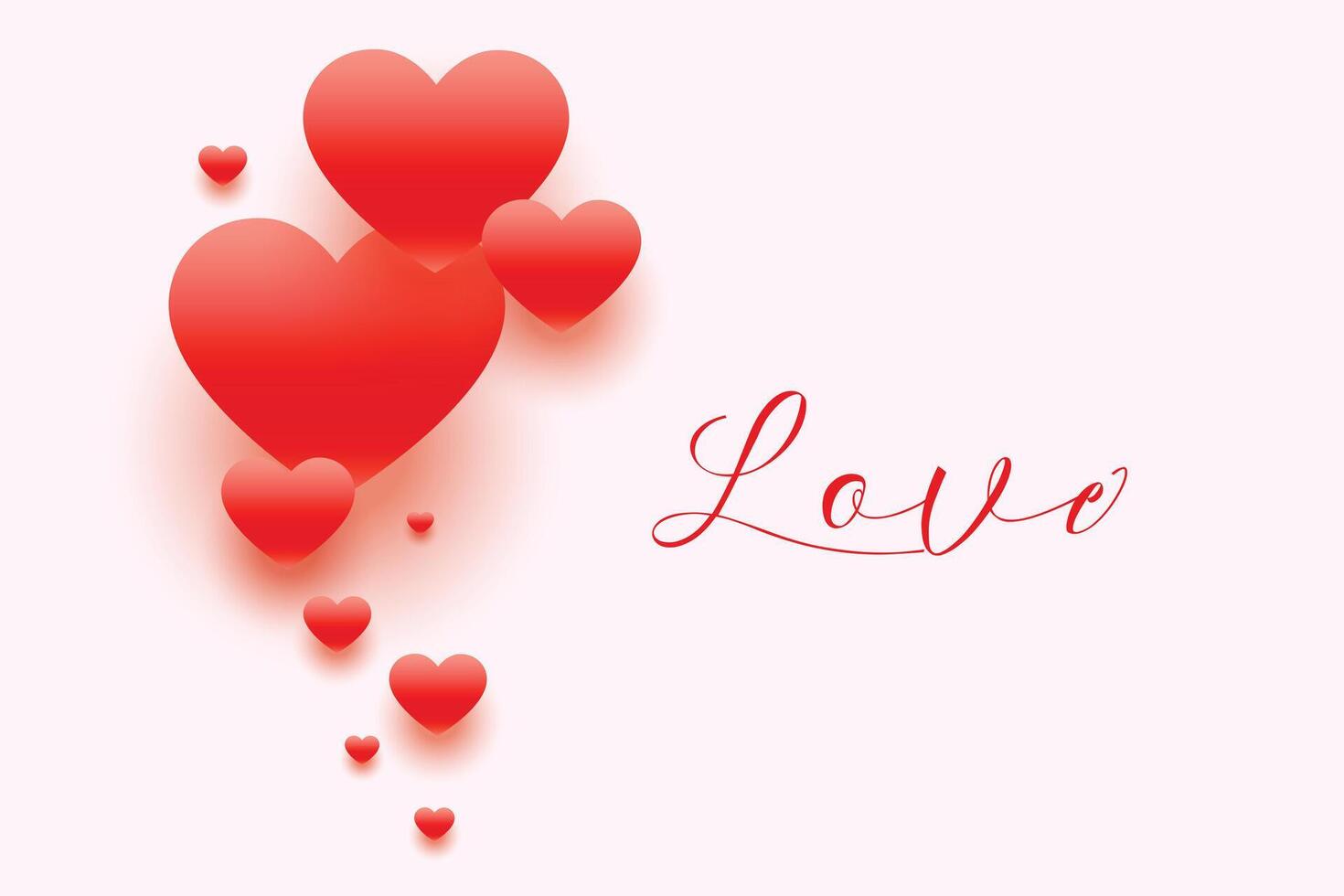 elegant hjärtan bakgrund med kärlek text design vektor