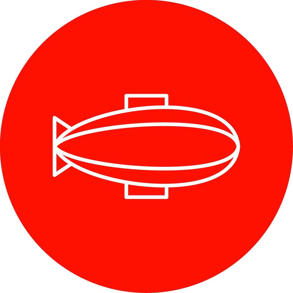 Zeppelin Linie Kreis Farbe Symbol vektor
