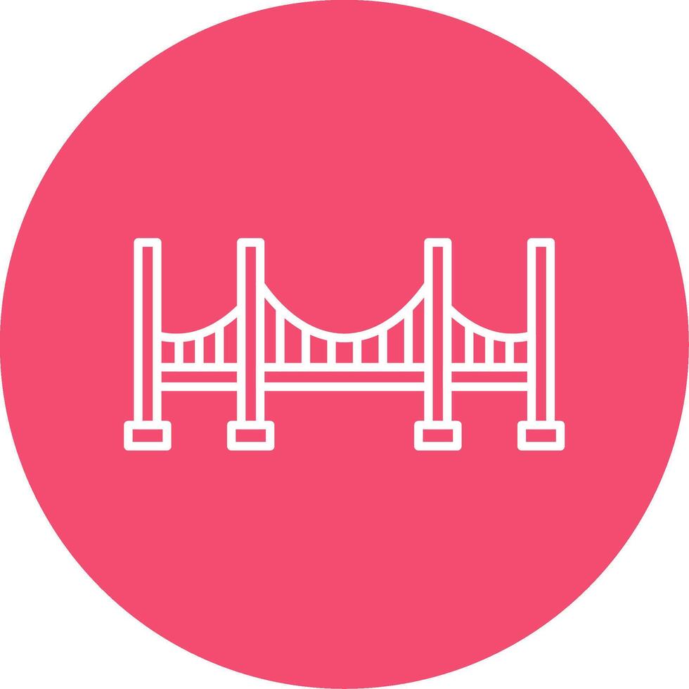 Brücke Linie Kreis Farbe Symbol vektor