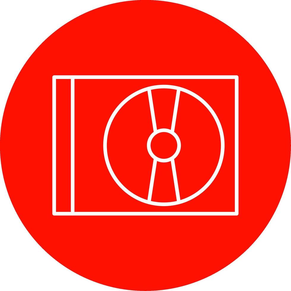 CD Spieler Linie Kreis Farbe Symbol vektor