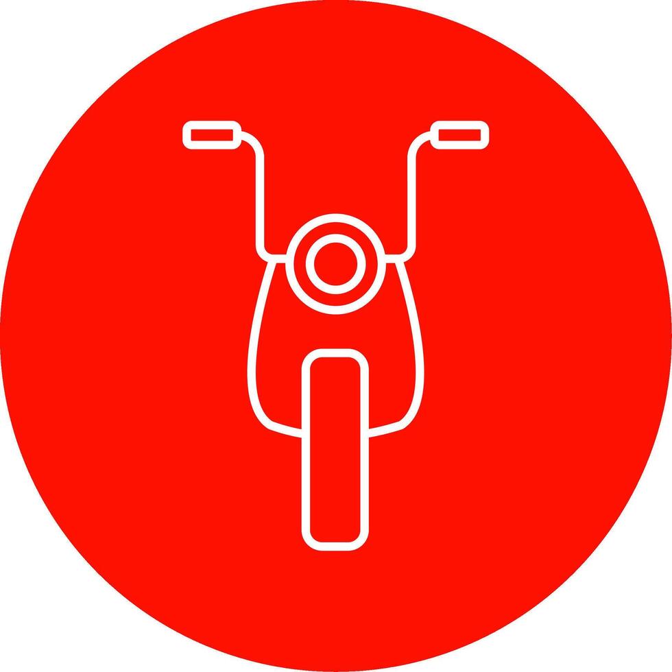 Motorrad Linie Kreis Farbe Symbol vektor