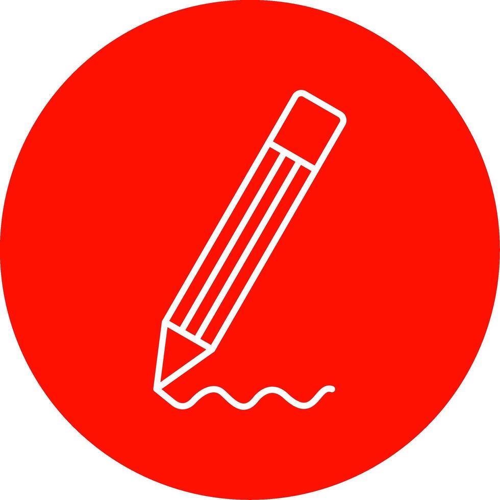 Bleistift Linie Kreis Farbe Symbol vektor