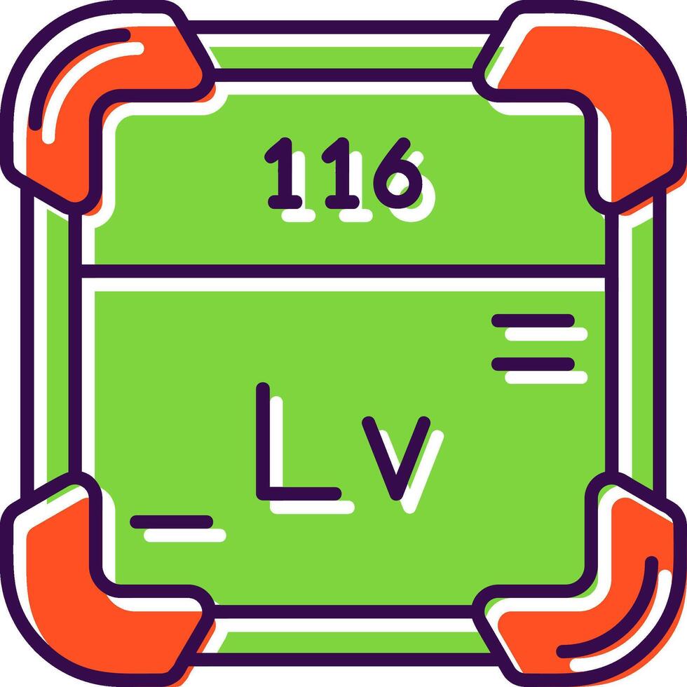 livermorium fylld ikon vektor