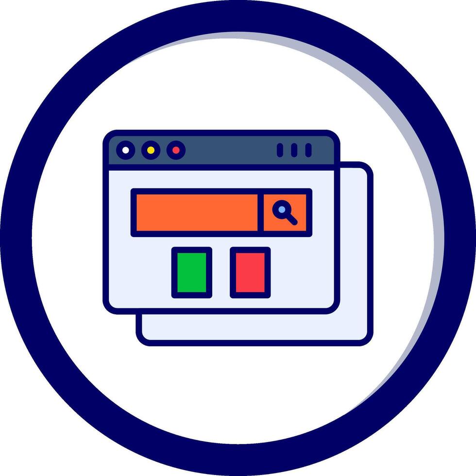 Browser Netz Seite Vektor Symbol