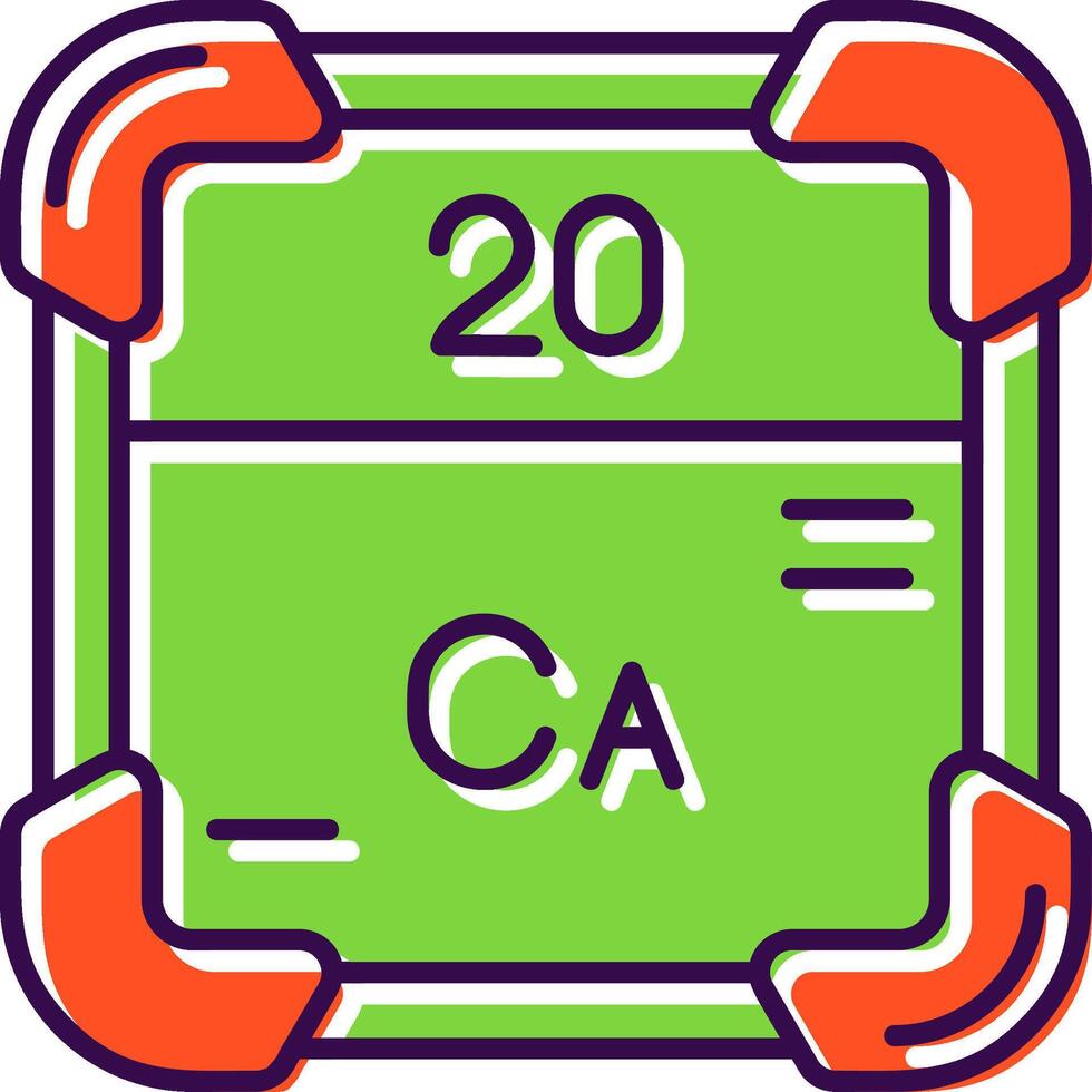 Kalzium gefüllt Symbol vektor