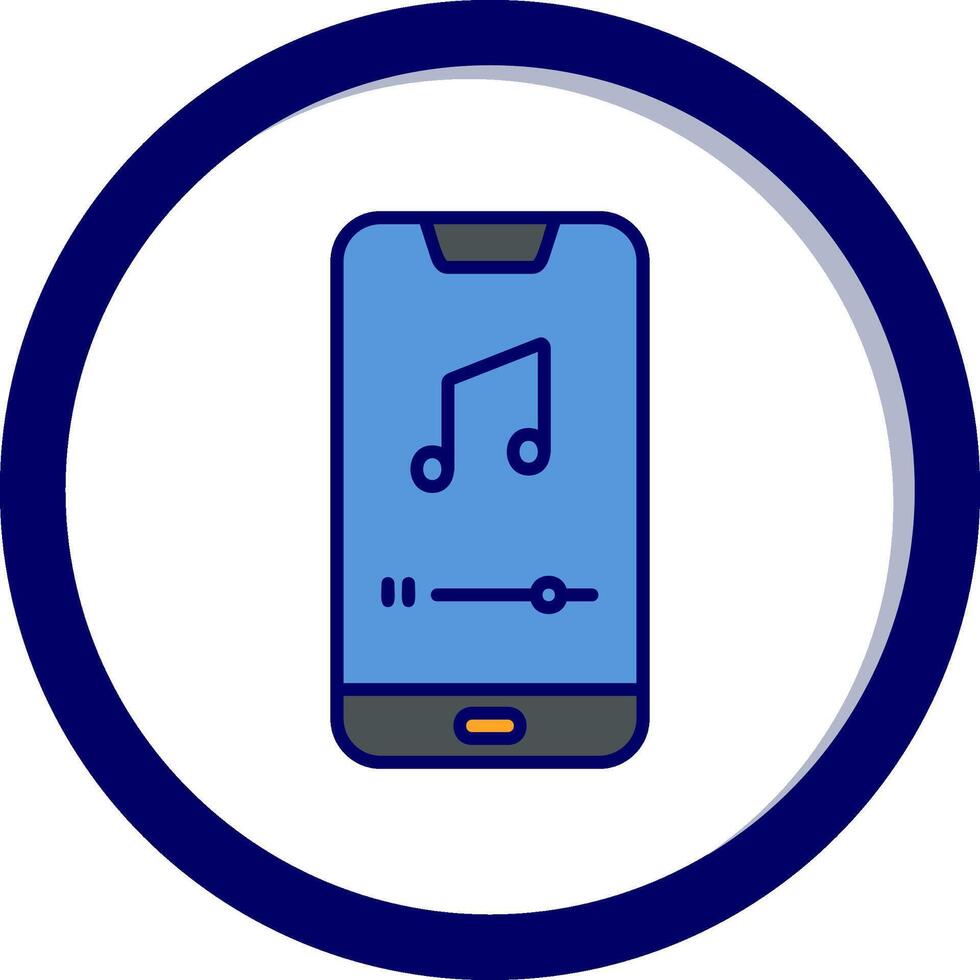 Handy, Mobiltelefon Musik- Spieler Vektor Symbol