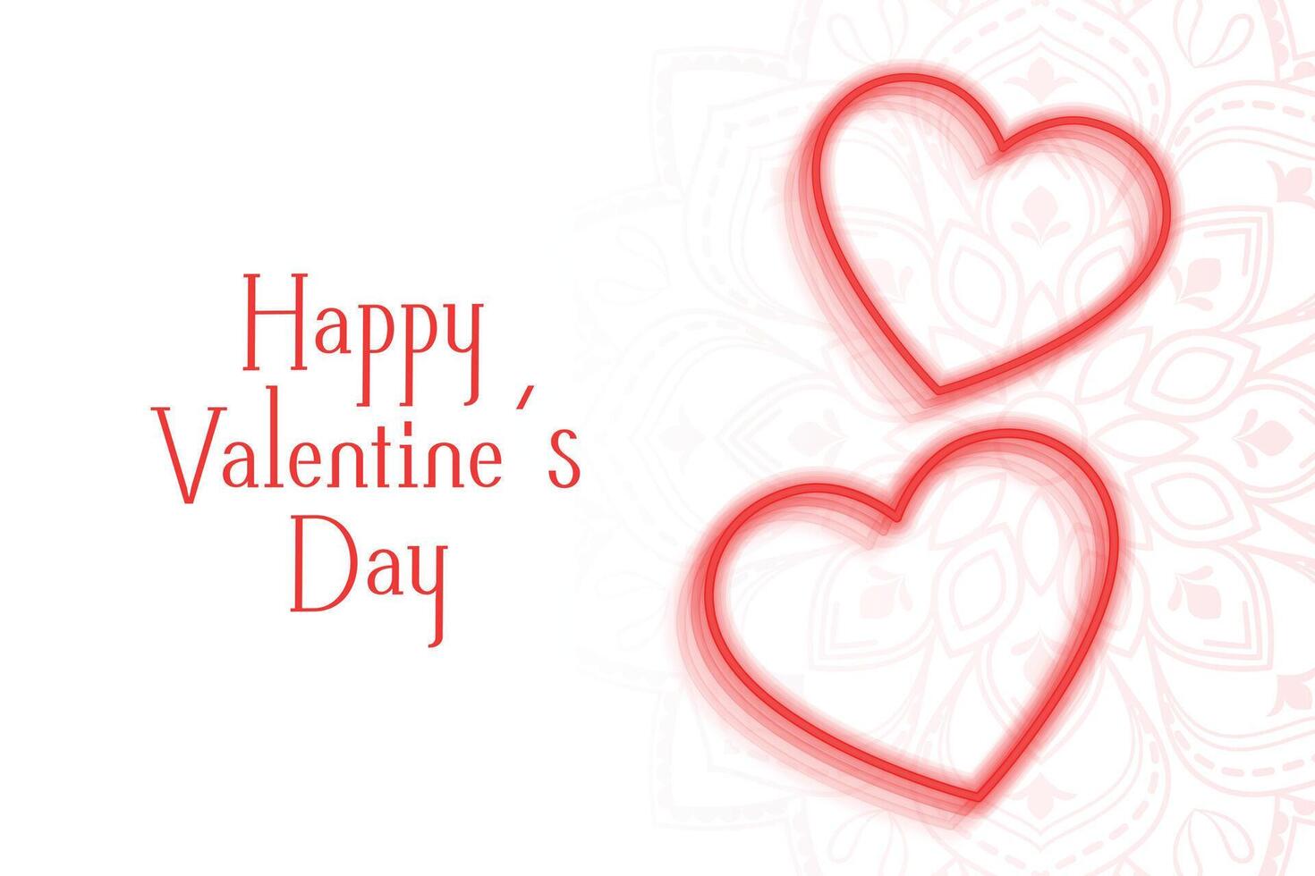 romantisch Valentinsgrüße Tag Hintergrund mit zwei Herzen vektor