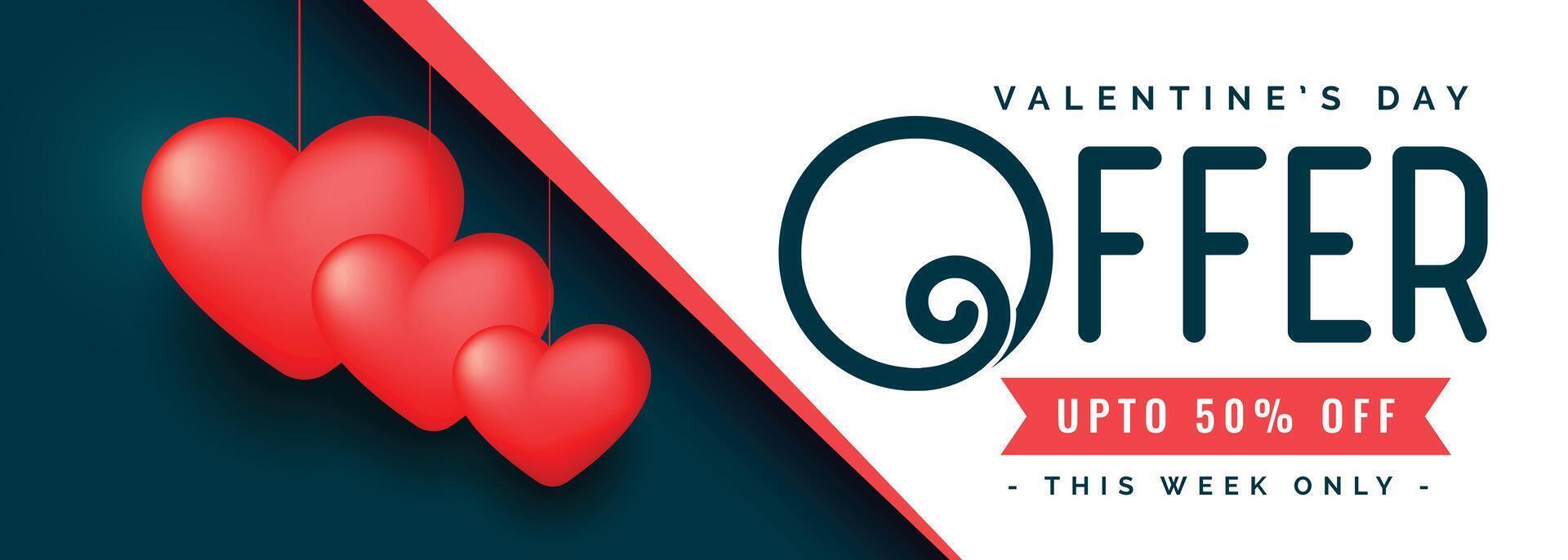 Valentinsgrüße Tag Verkauf Beförderung Banner Vorlage Design vektor