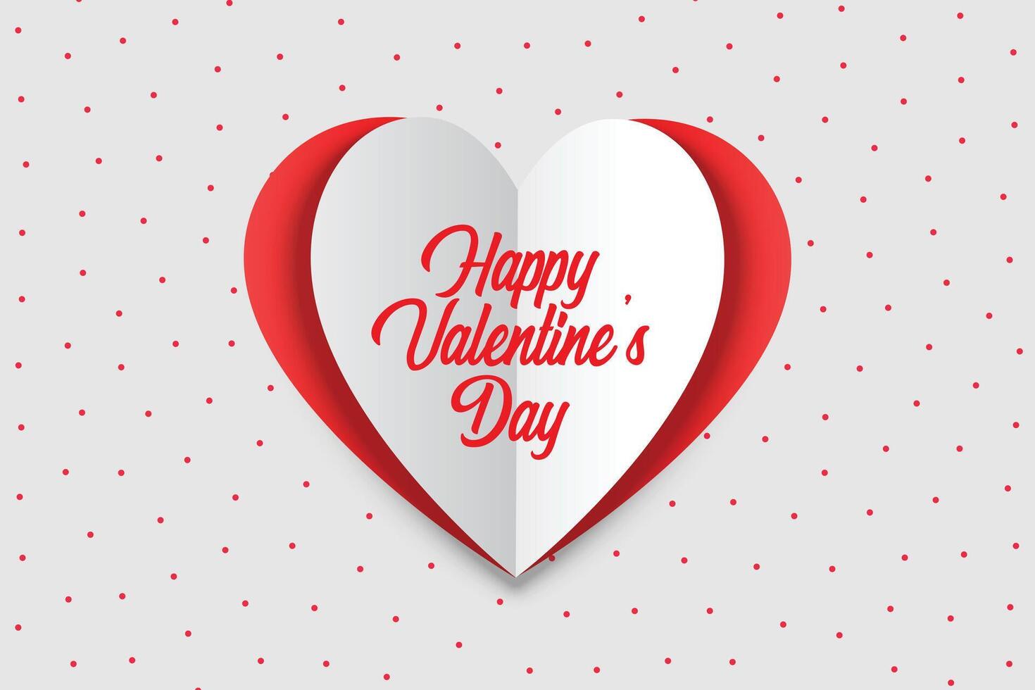 glücklich Valentinsgrüße Tag Gruß Karte im Origami Stil vektor