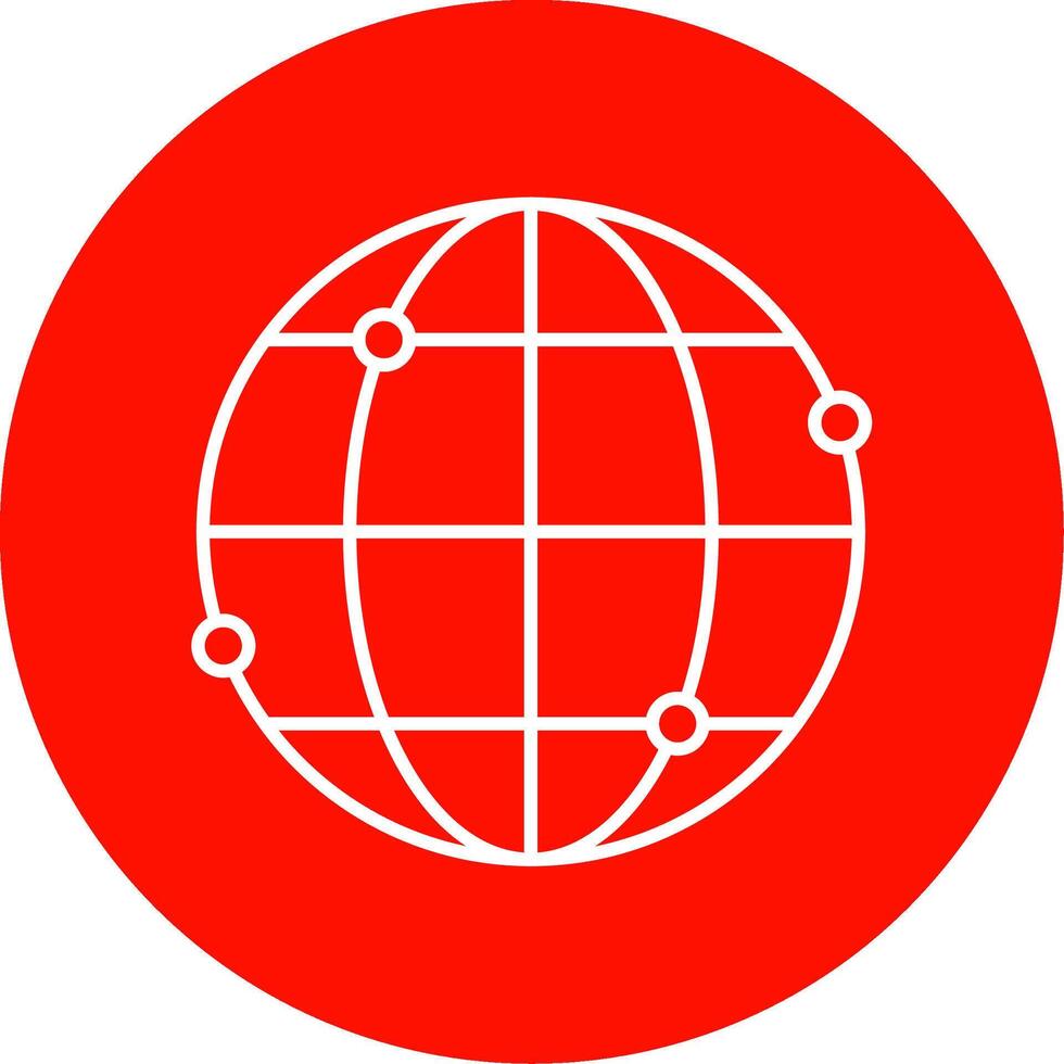 värld linje cirkel Färg ikon vektor
