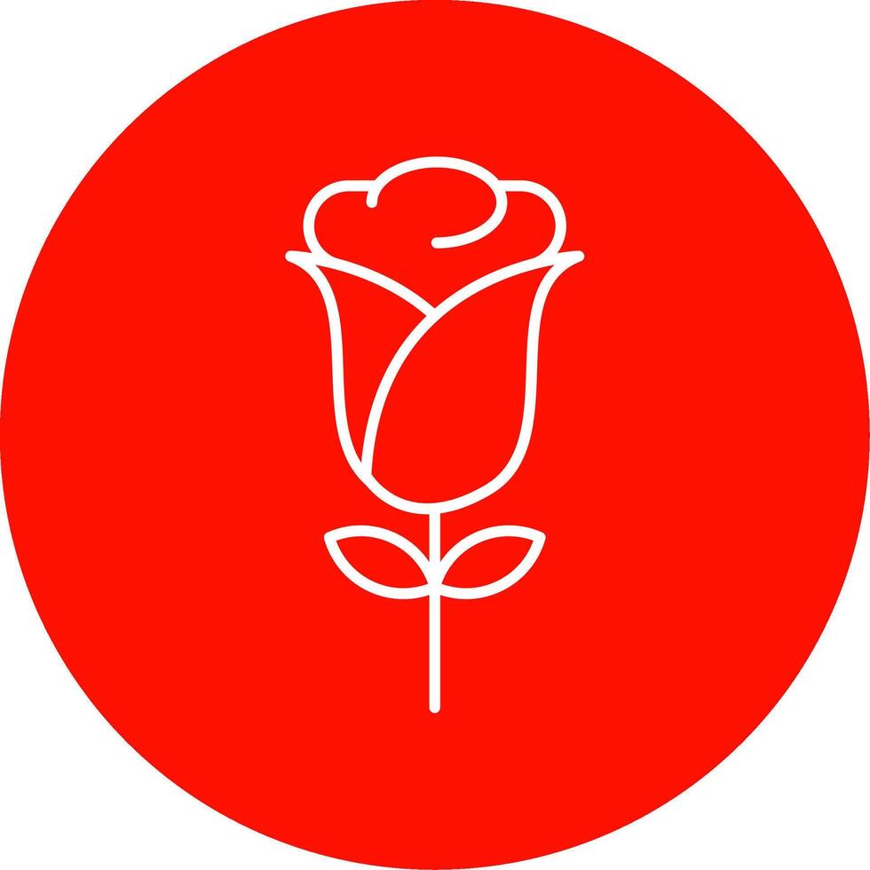 Rose Linie Kreis Farbe Symbol vektor