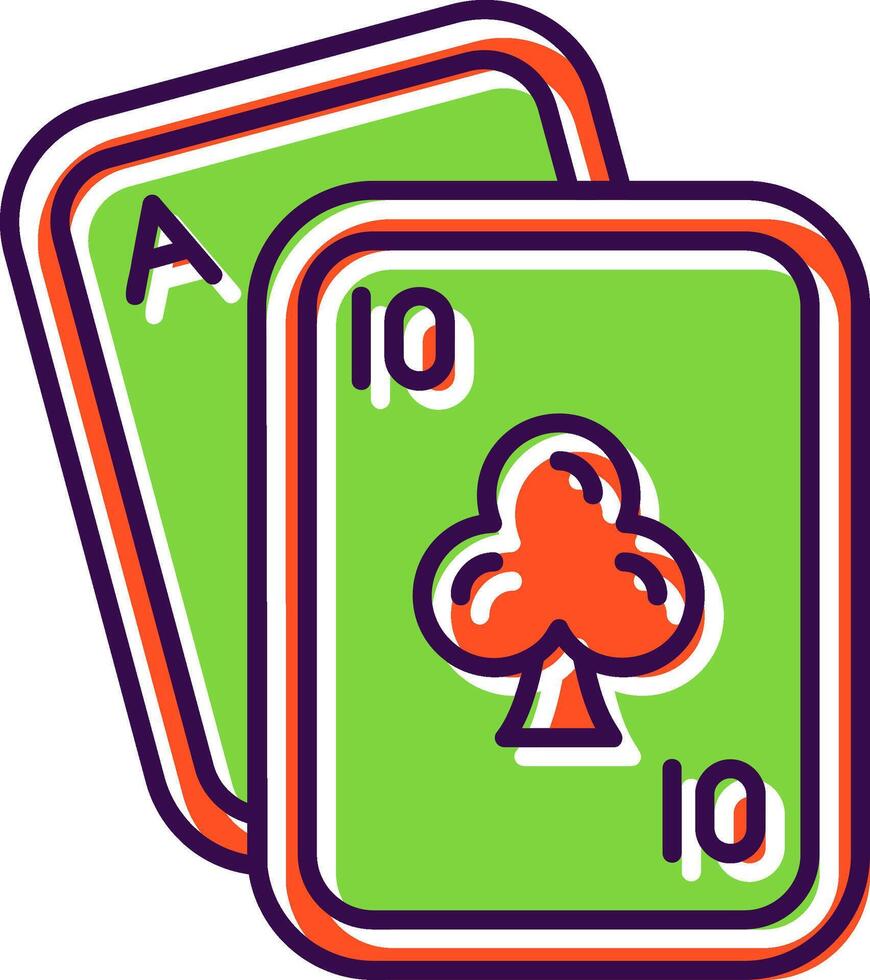 Poker gefüllt Symbol vektor