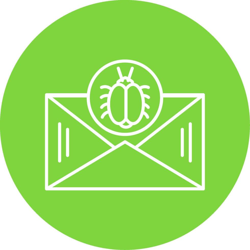 Email Virus Linie Kreis Farbe Symbol vektor