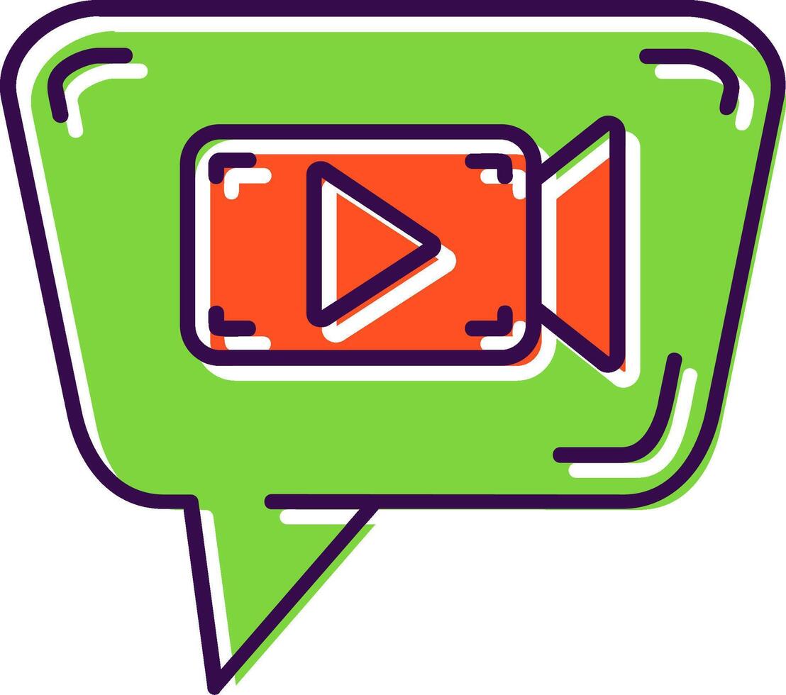 video chatt fylld ikon vektor