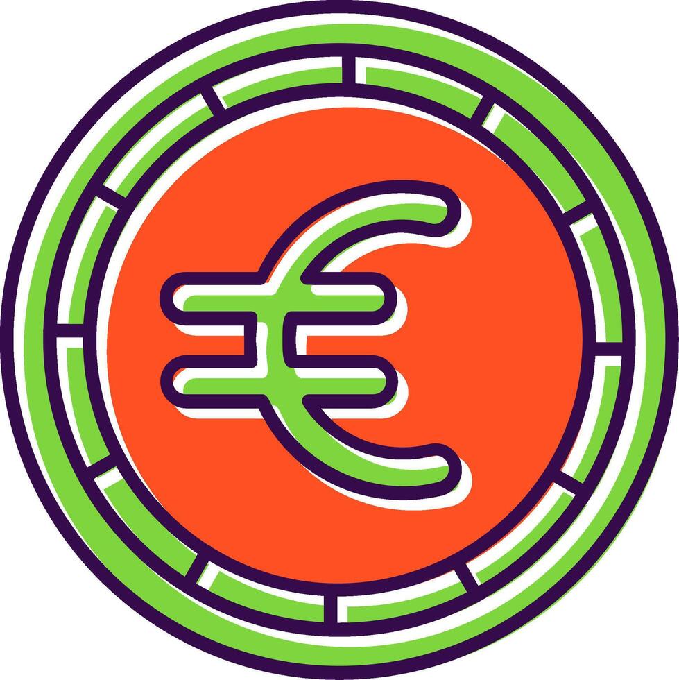euro fylld ikon vektor