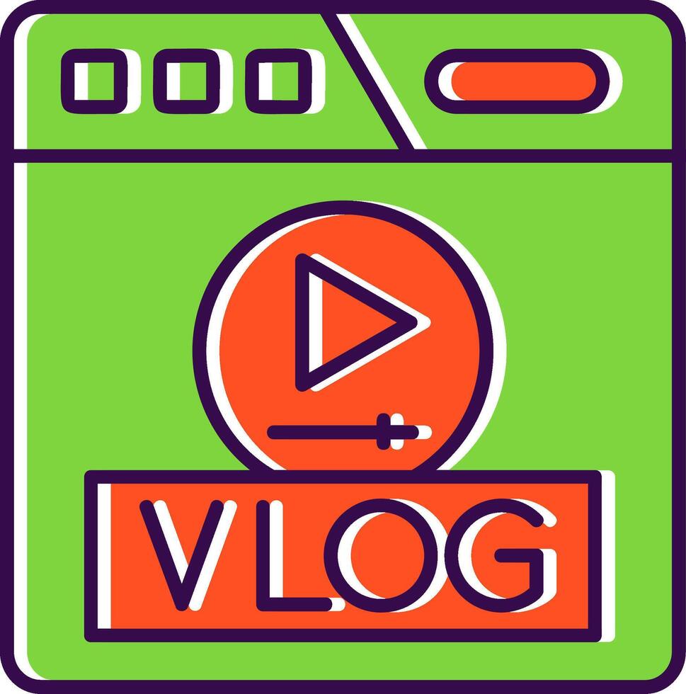 vlog gefüllt Symbol vektor