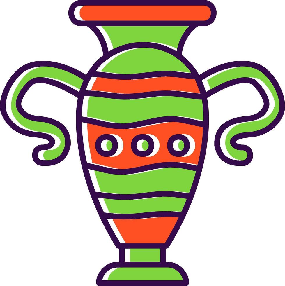 Vase gefülltes Symbol vektor