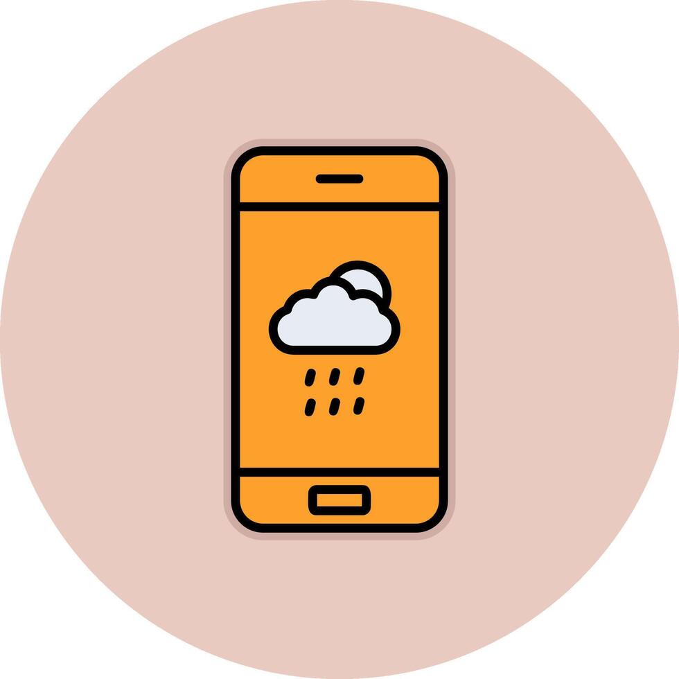 Wetter-App-Vektorsymbol vektor