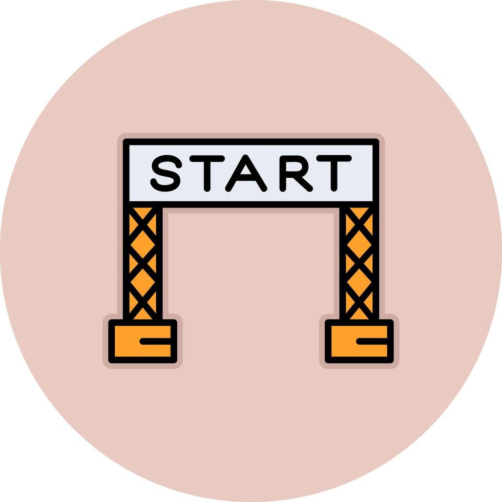 Start Linie Vektor Symbol